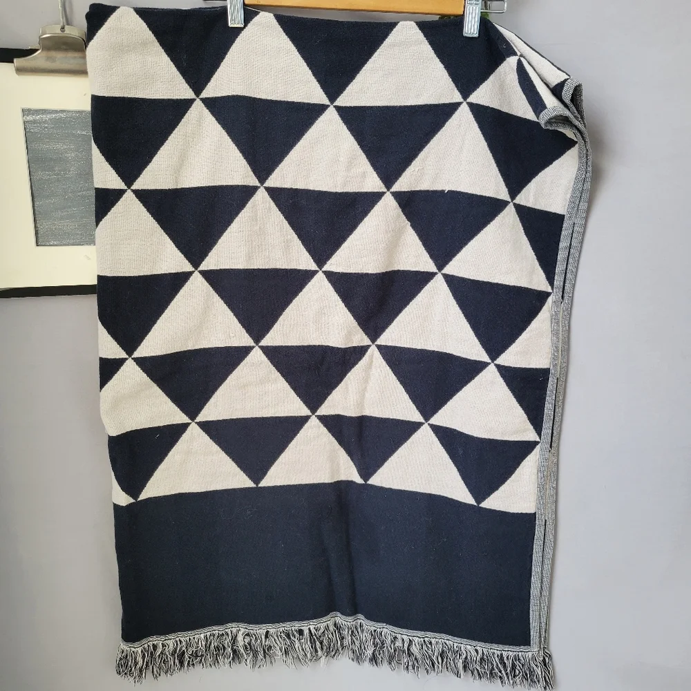 Ikea Johanne Fringe Blanket Throw